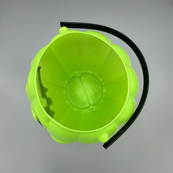 Vtg Grand Venture Green Halloween Pumpkin Jack O Lantern Bucket Trick or Treat - Picture 5 of 9